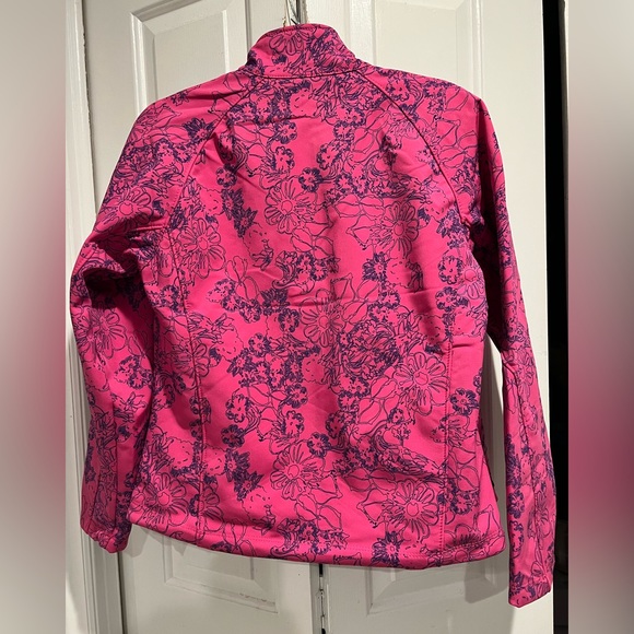 GP Lightweight, Waterproof , Jacket / Coat in Fuchsia w Royal Blue Design - Picture 9 of 10